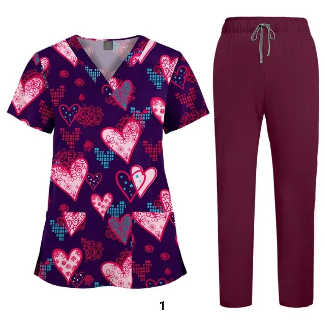 V-Neck Scrub Set – Top & Jogger Pant